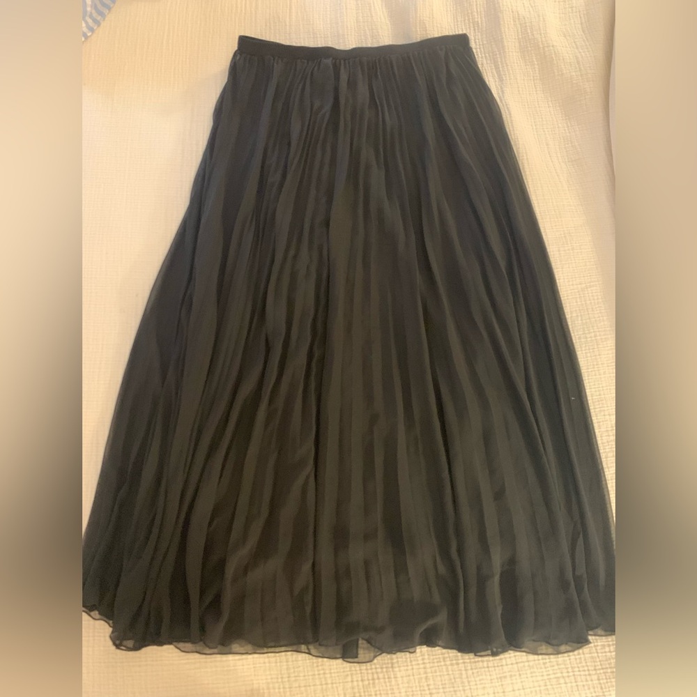 Chic Black Pleated Maxi Skirt 3X